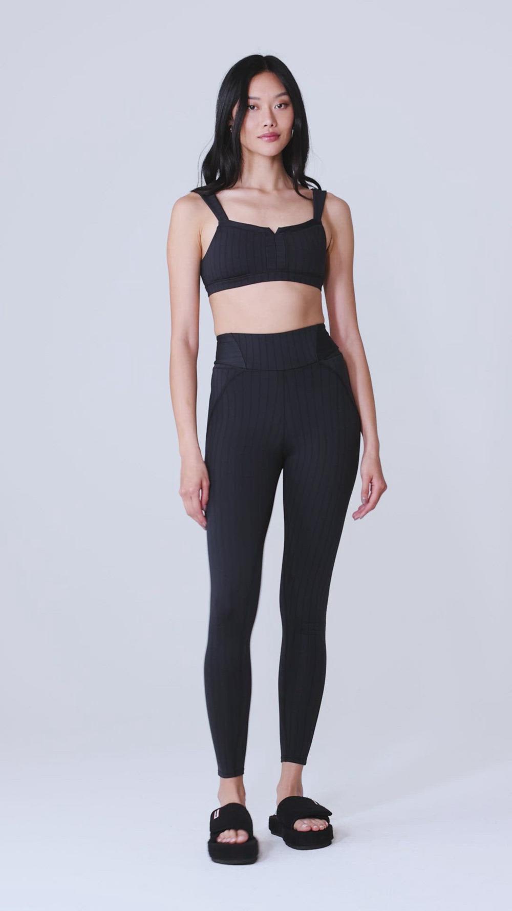 Anthracite / Black Women Alo Yoga Pinstripe Jacquard Extreme High-Waist Legging | Australia  53416-RKMP
