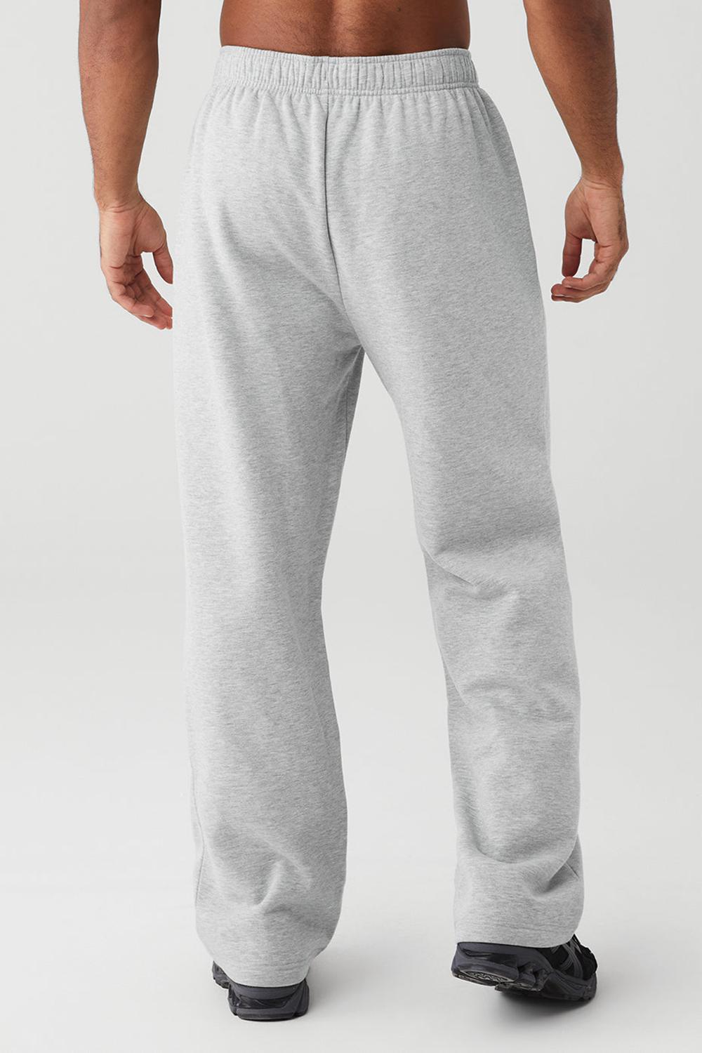 Athletic Heather Grey Men Alo Yoga Accolade Straight Leg Sweatpant | Australia  24657-JRZB