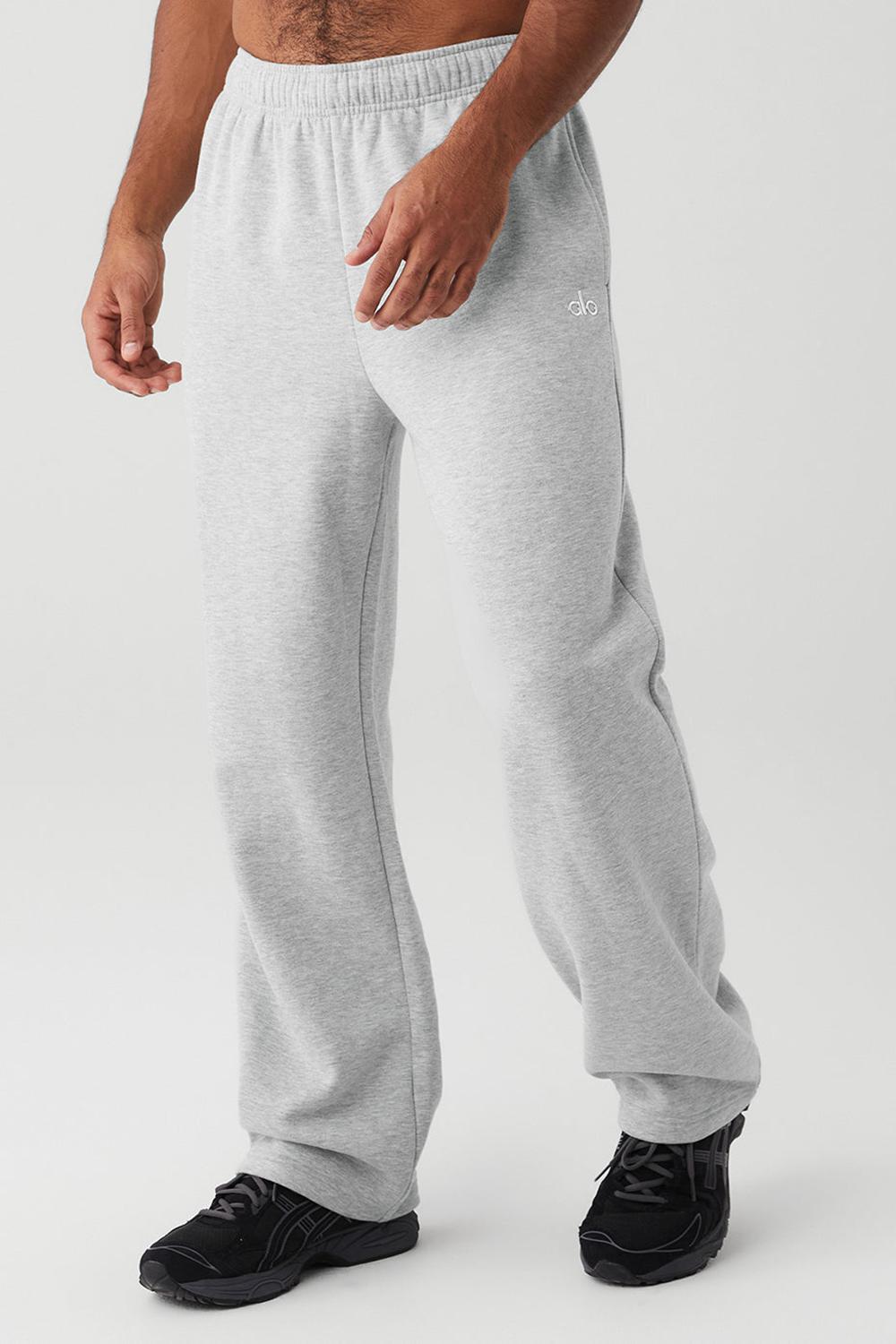 Athletic Heather Grey Men Alo Yoga Accolade Straight Leg Sweatpant | Australia  24657-JRZB