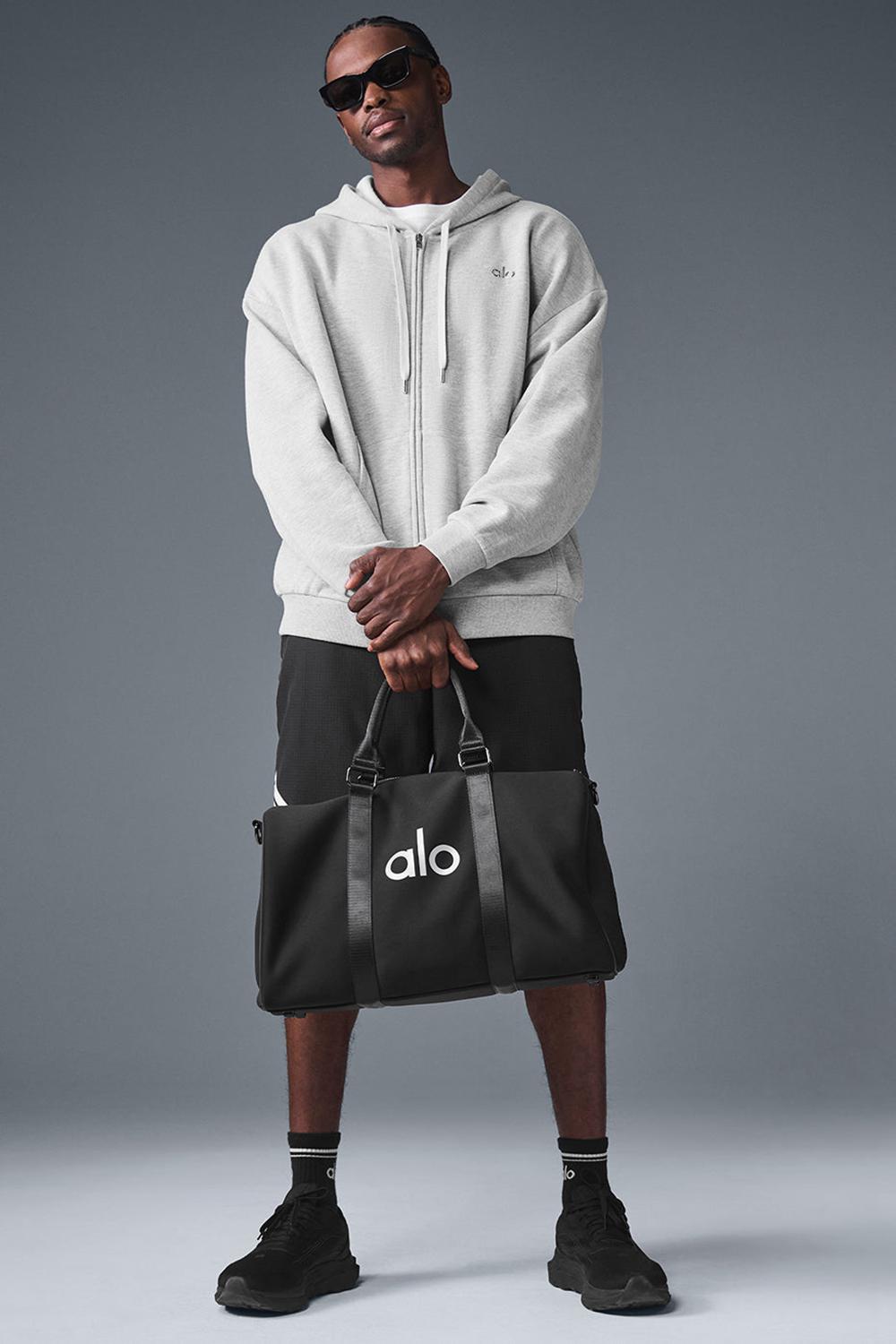 Athletic Heather Grey Men Alo Yoga Accolade Full Zip Hoodie | Australia  76194-YJZT