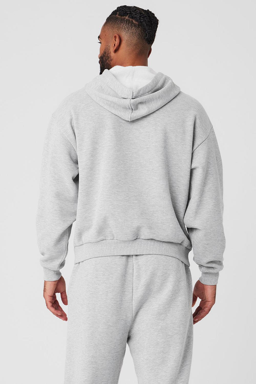 Athletic Heather Grey Men Alo Yoga Accolade Hoodie | Australia  54807-RDLC