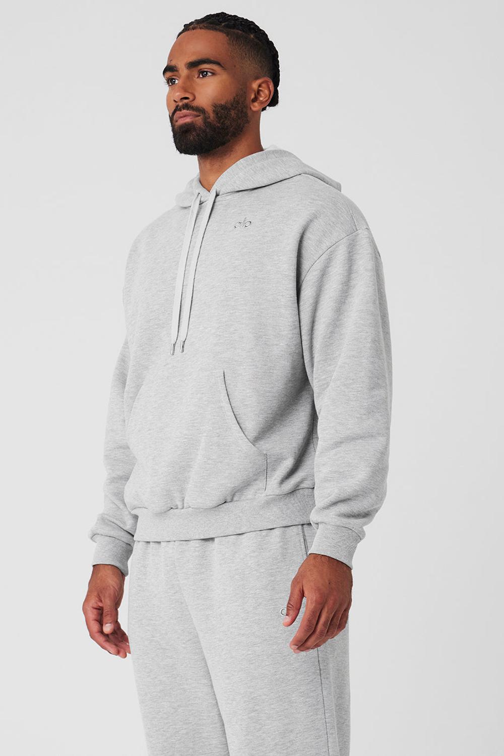 Athletic Heather Grey Men Alo Yoga Accolade Hoodie | Australia  54807-RDLC