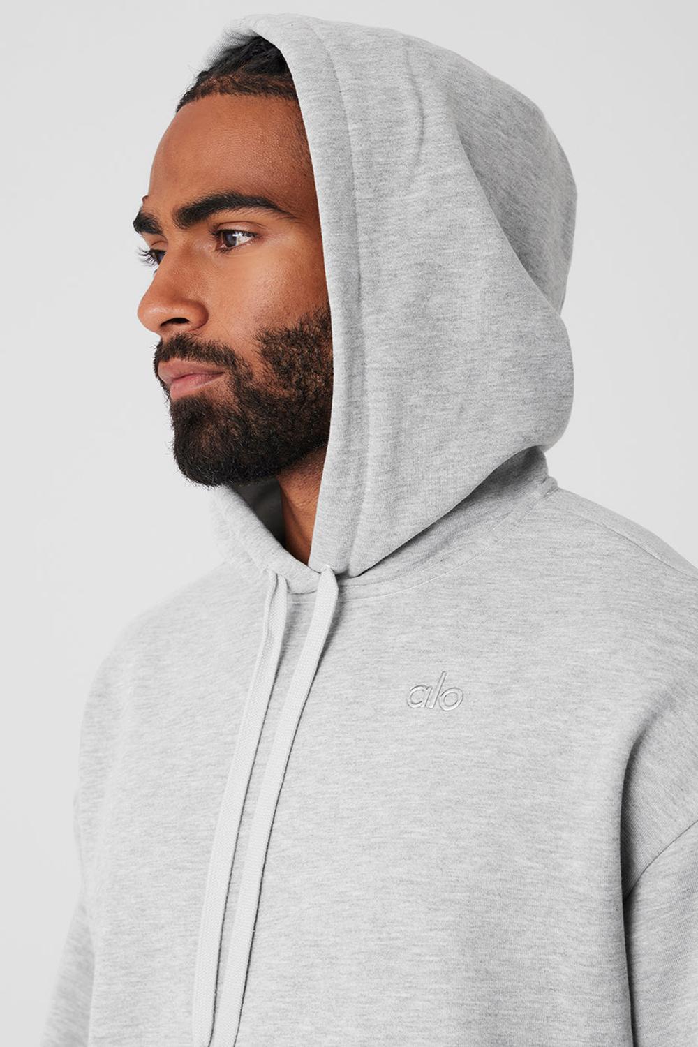 Athletic Heather Grey Men Alo Yoga Accolade Hoodie | Australia  54807-RDLC