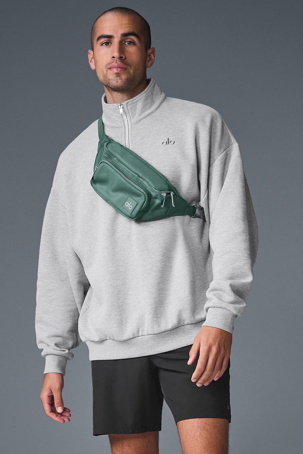 Athletic Heather Grey Men Alo Yoga Accolade 1/4 Zip Pullover | Australia  20341-SQUG