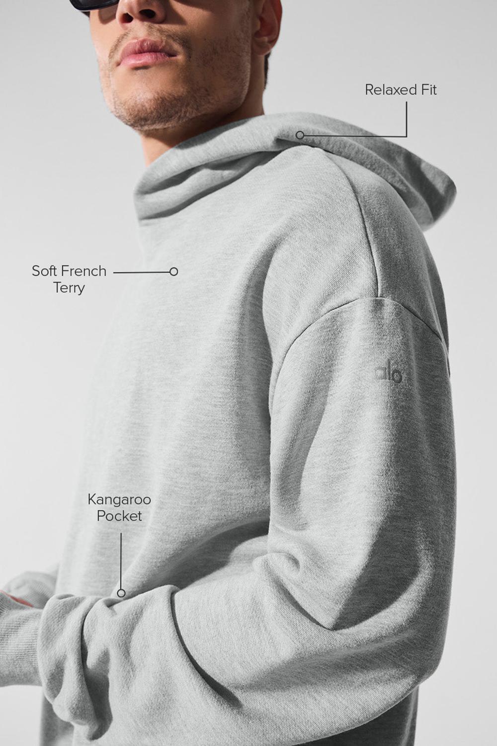 Athletic Heather Grey Men Alo Yoga Chill Hoodie | Australia  18360-MPIE
