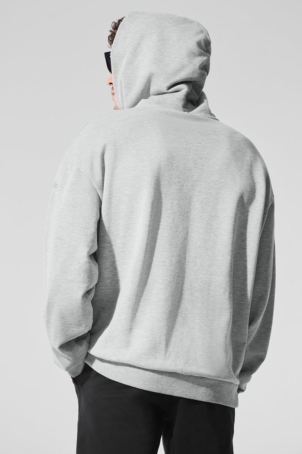 Athletic Heather Grey Men Alo Yoga Chill Hoodie | Australia  18360-MPIE