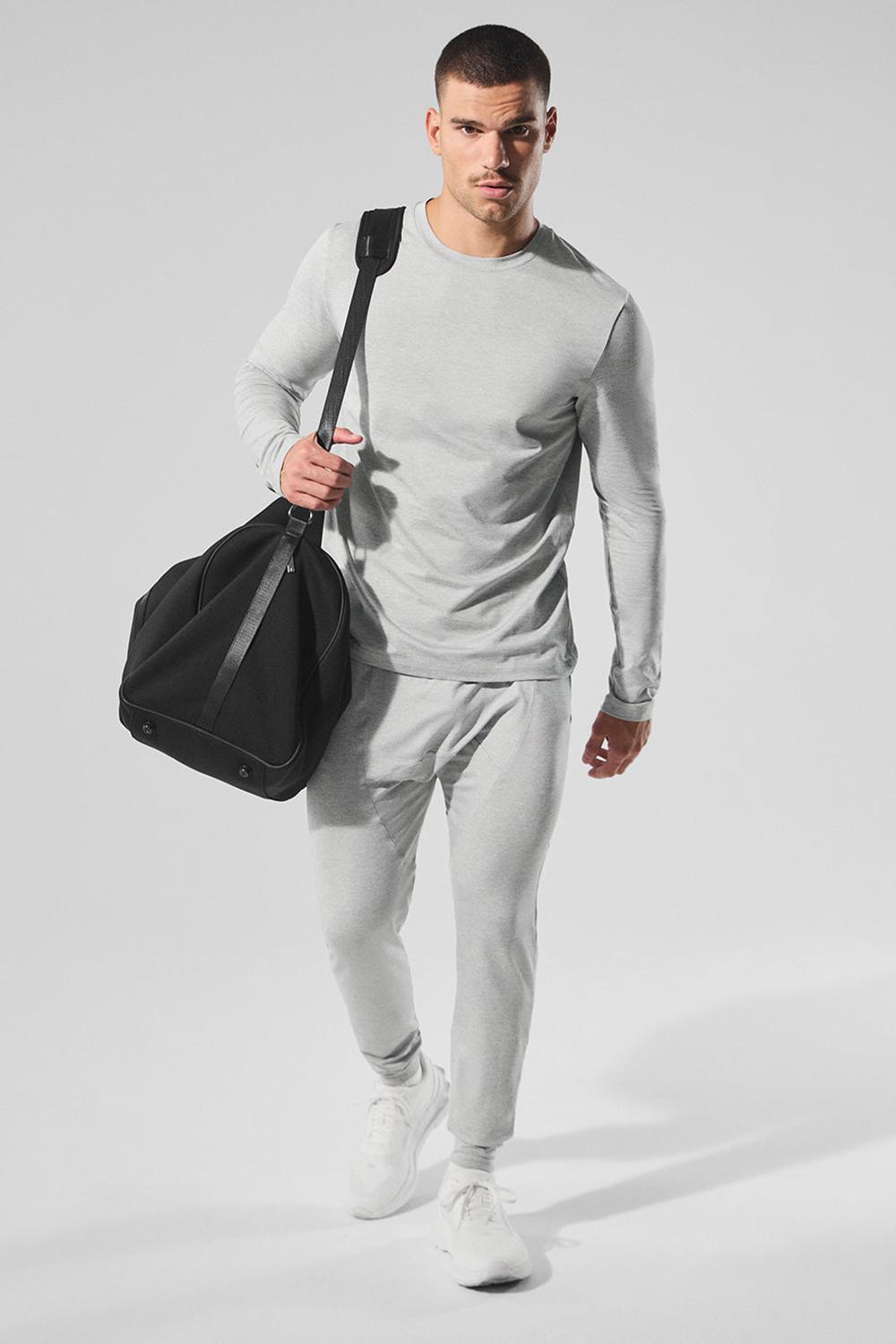 Athletic Heather Grey Men Alo Yoga Conquer Revitalize Pant | Australia  64987-WPLM