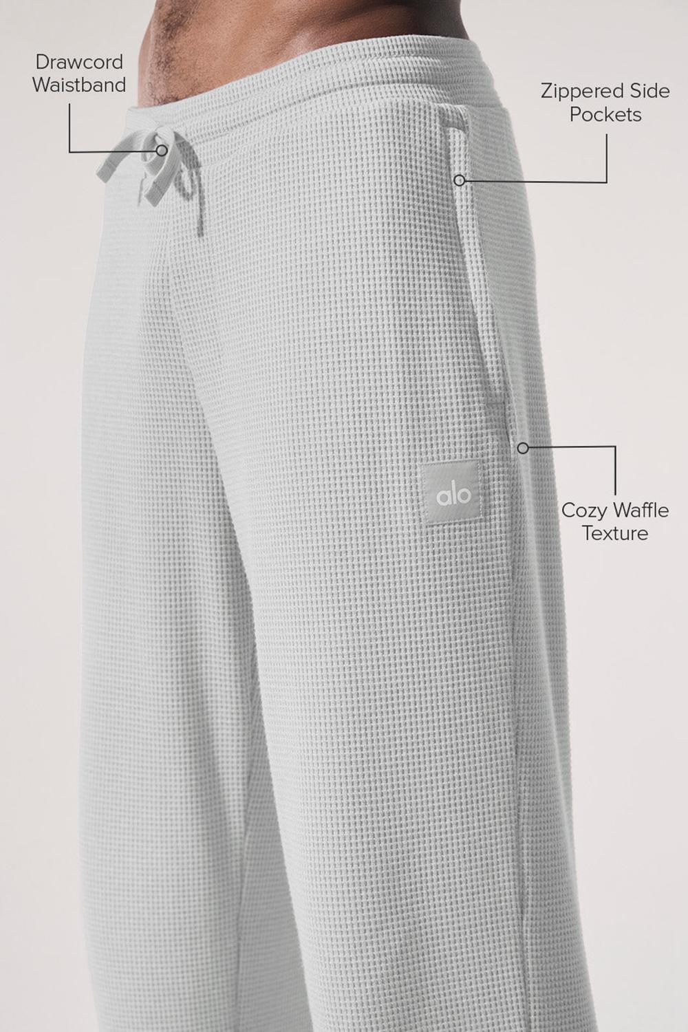 Athletic Heather Grey Men Alo Yoga Elevate Waffle Straight Leg Pant | Australia  40796-QLJR