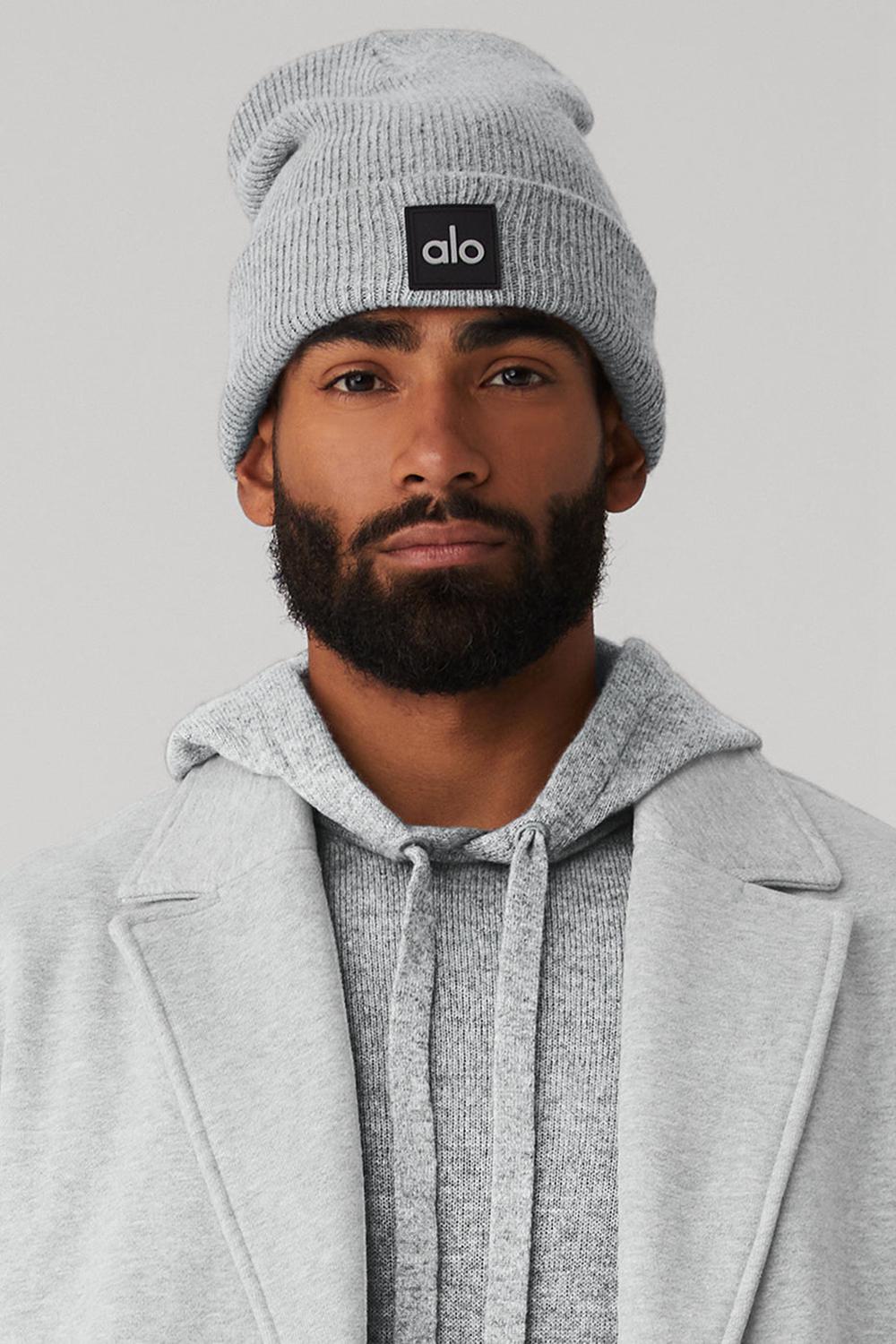 Athletic Heather Grey Men Alo Yoga Everyday Beanie | Australia  41690-GLXJ