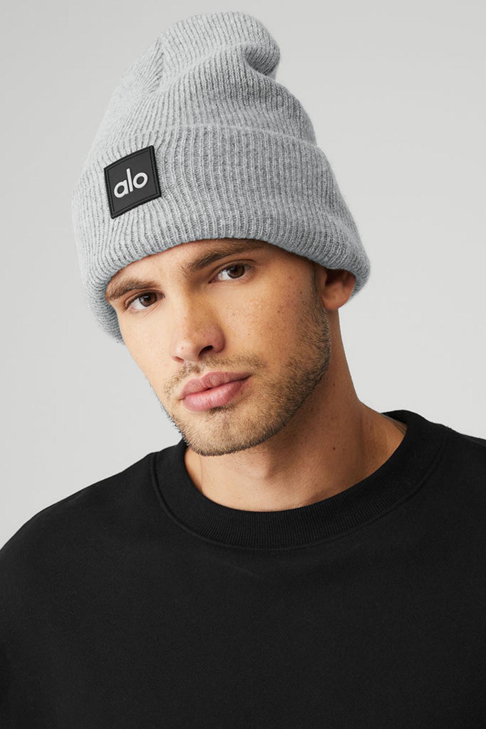 Athletic Heather Grey Men Alo Yoga Everyday Beanie | Australia  41690-GLXJ