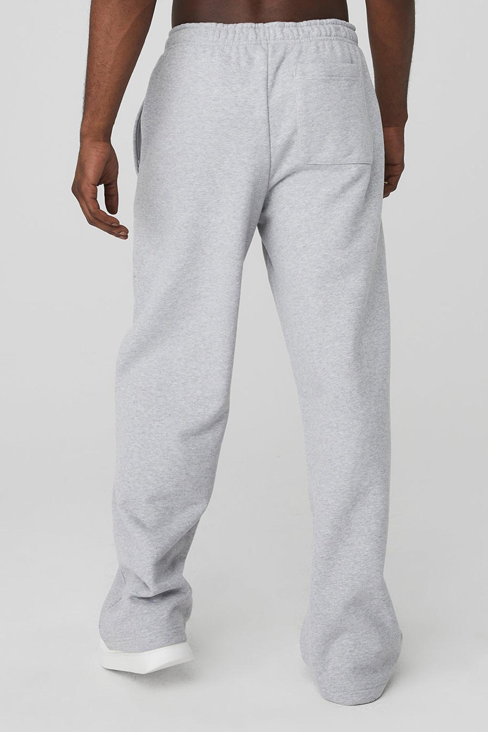 Athletic Heather Grey Men Alo Yoga Renown Heavy Weight Sweatpant | Australia  54329-OPNQ