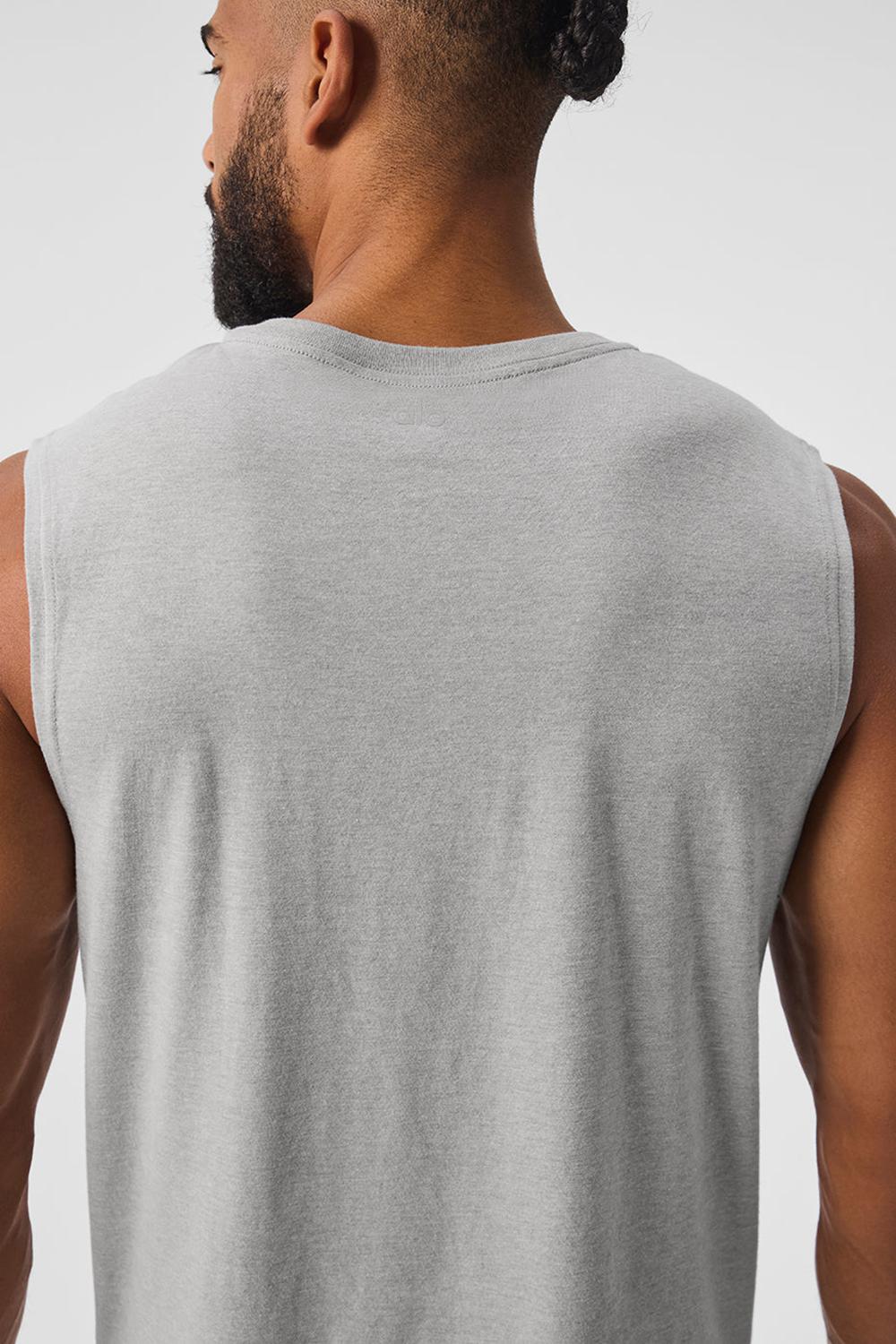 Athletic Heather Grey Men Alo Yoga The Triumph Muscle Tank | Australia  80956-DOPU