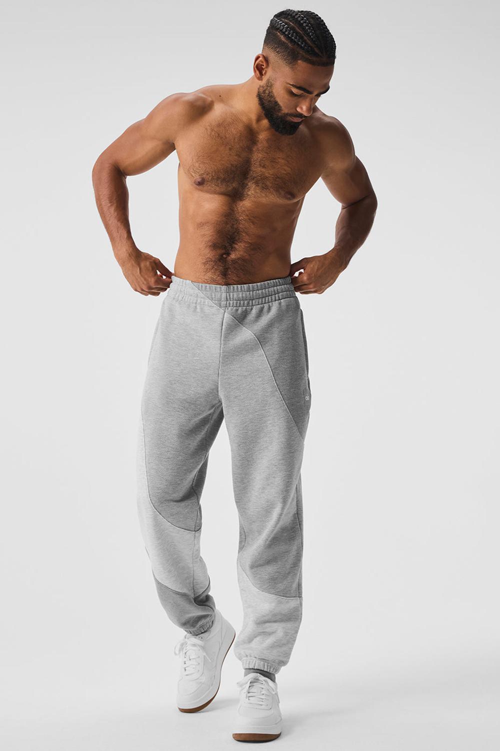 Athletic Heather Grey Tonal Men Alo Yoga Make Waves Sweatpant | Australia  27538-PIRH