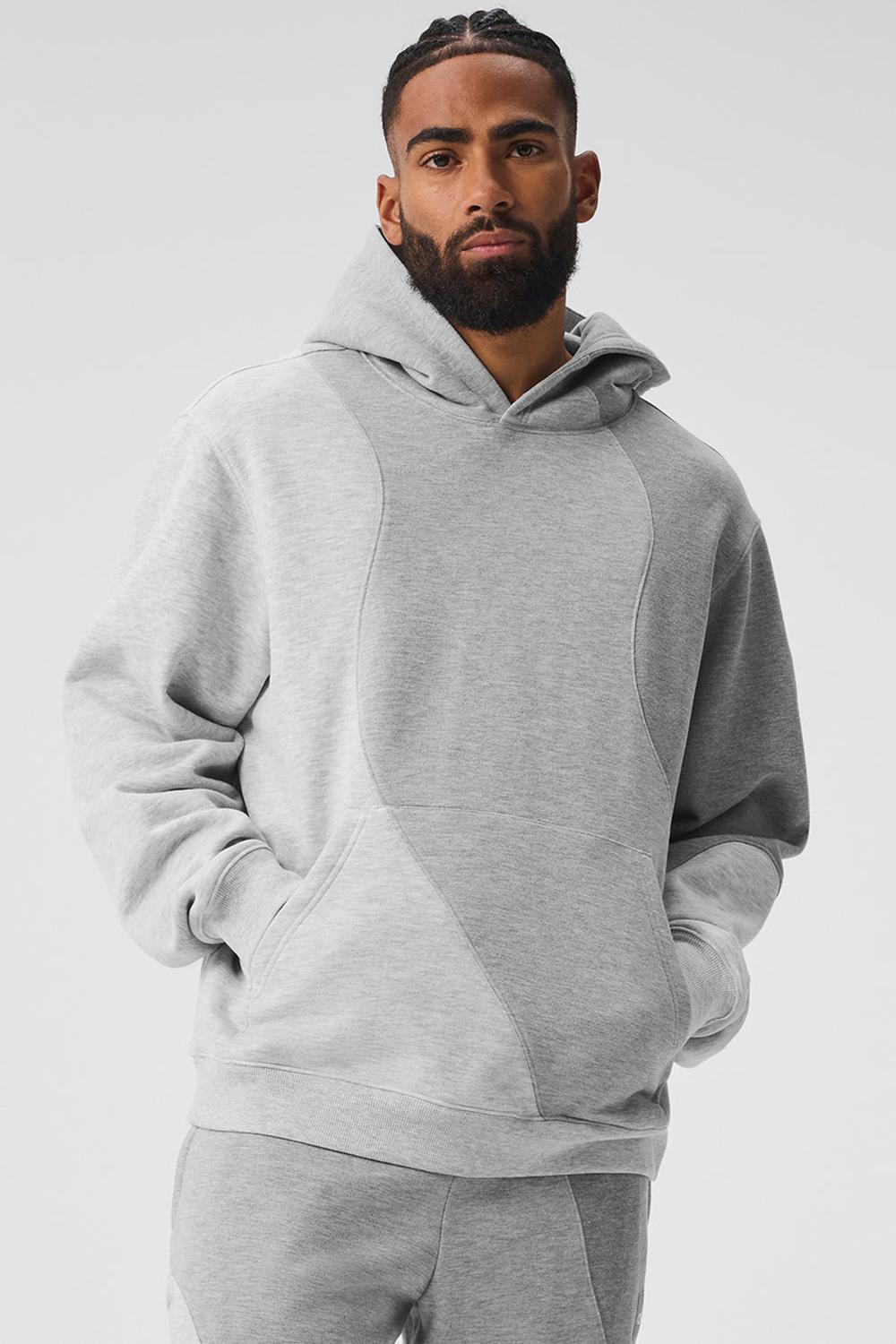Athletic Heather Grey Tonal Men Alo Yoga Make Waves Hoodie | Australia  38495-IPHQ
