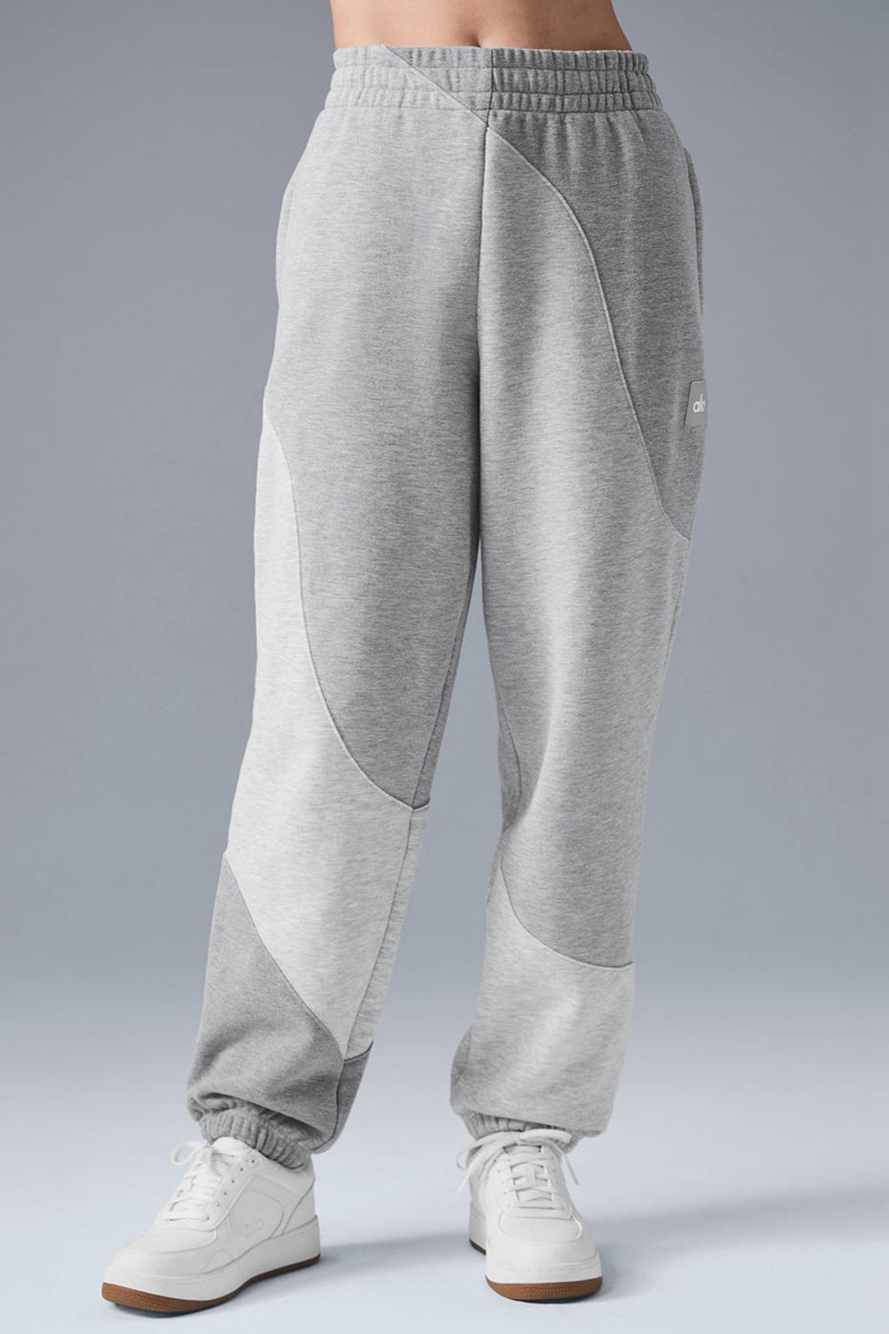 Athletic Heather Grey Tonal Women Alo Yoga Make Waves Sweatpant | Australia  74123-JGEZ