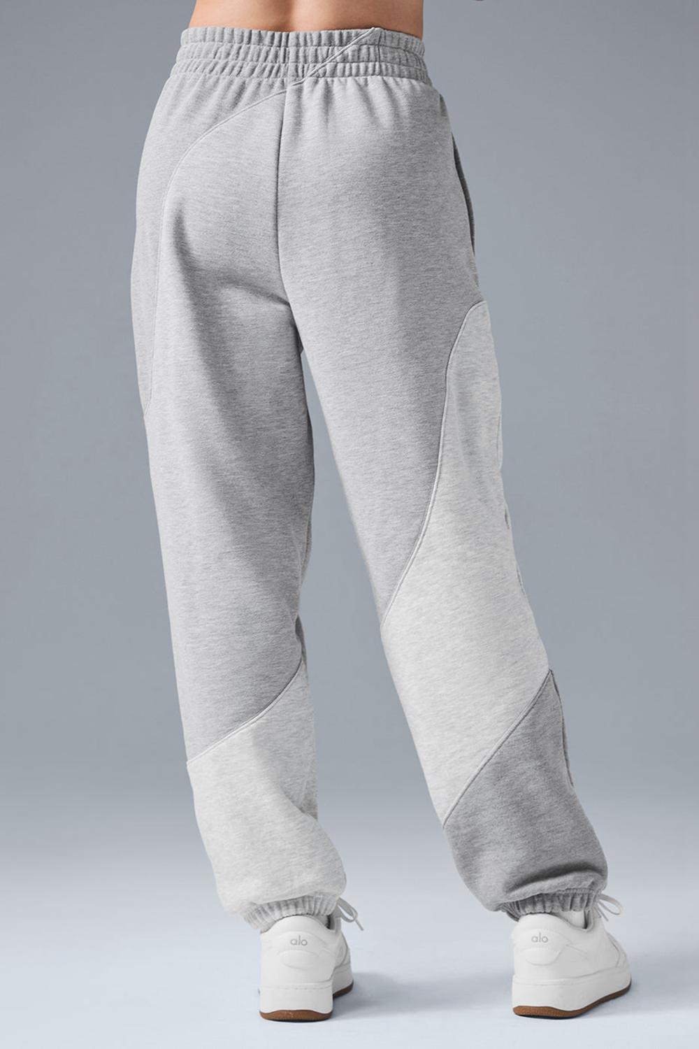 Athletic Heather Grey Tonal Women Alo Yoga Make Waves Sweatpant | Australia  74123-JGEZ