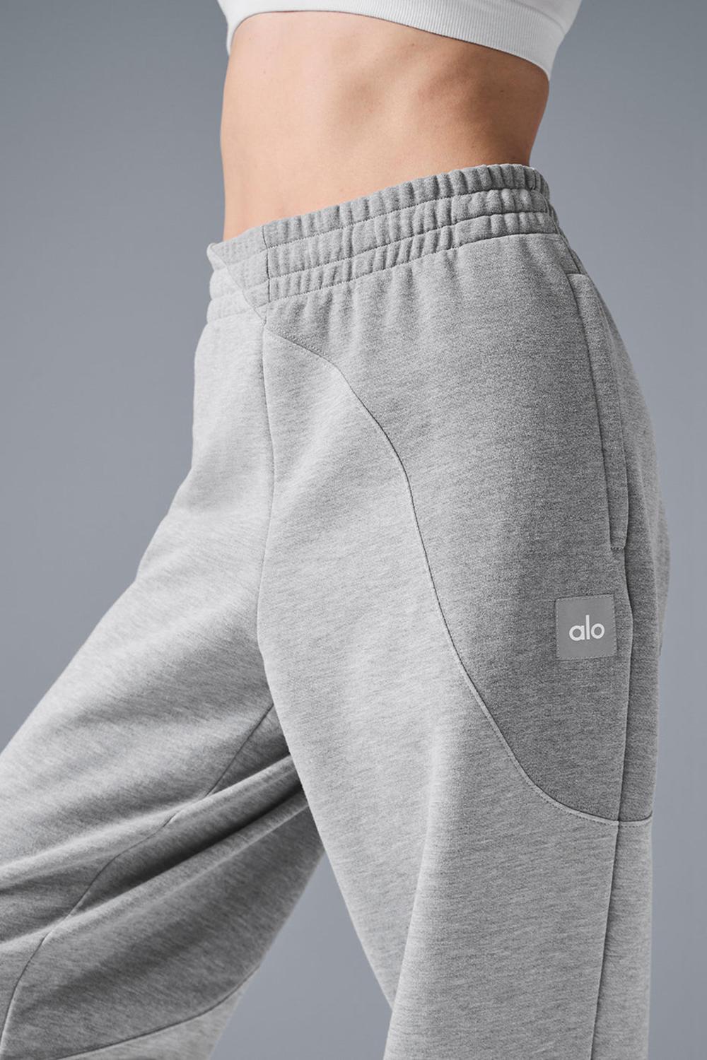 Athletic Heather Grey Tonal Women Alo Yoga Make Waves Sweatpant | Australia  74123-JGEZ