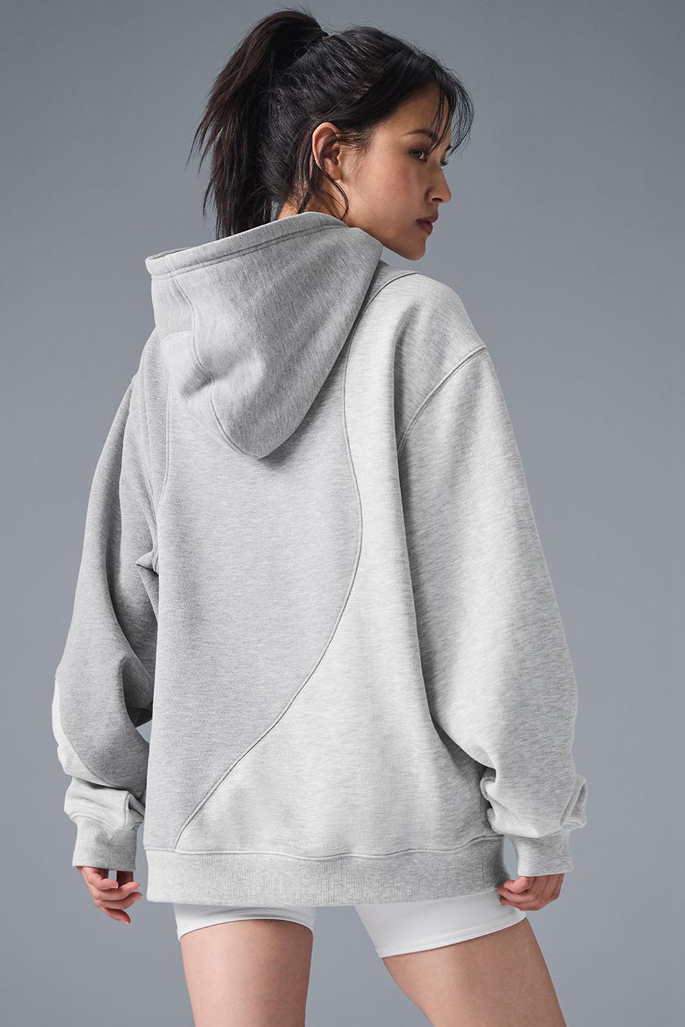 Athletic Heather Grey Tonal Women Alo Yoga Make Waves Hoodie | Australia  76532-KSMT