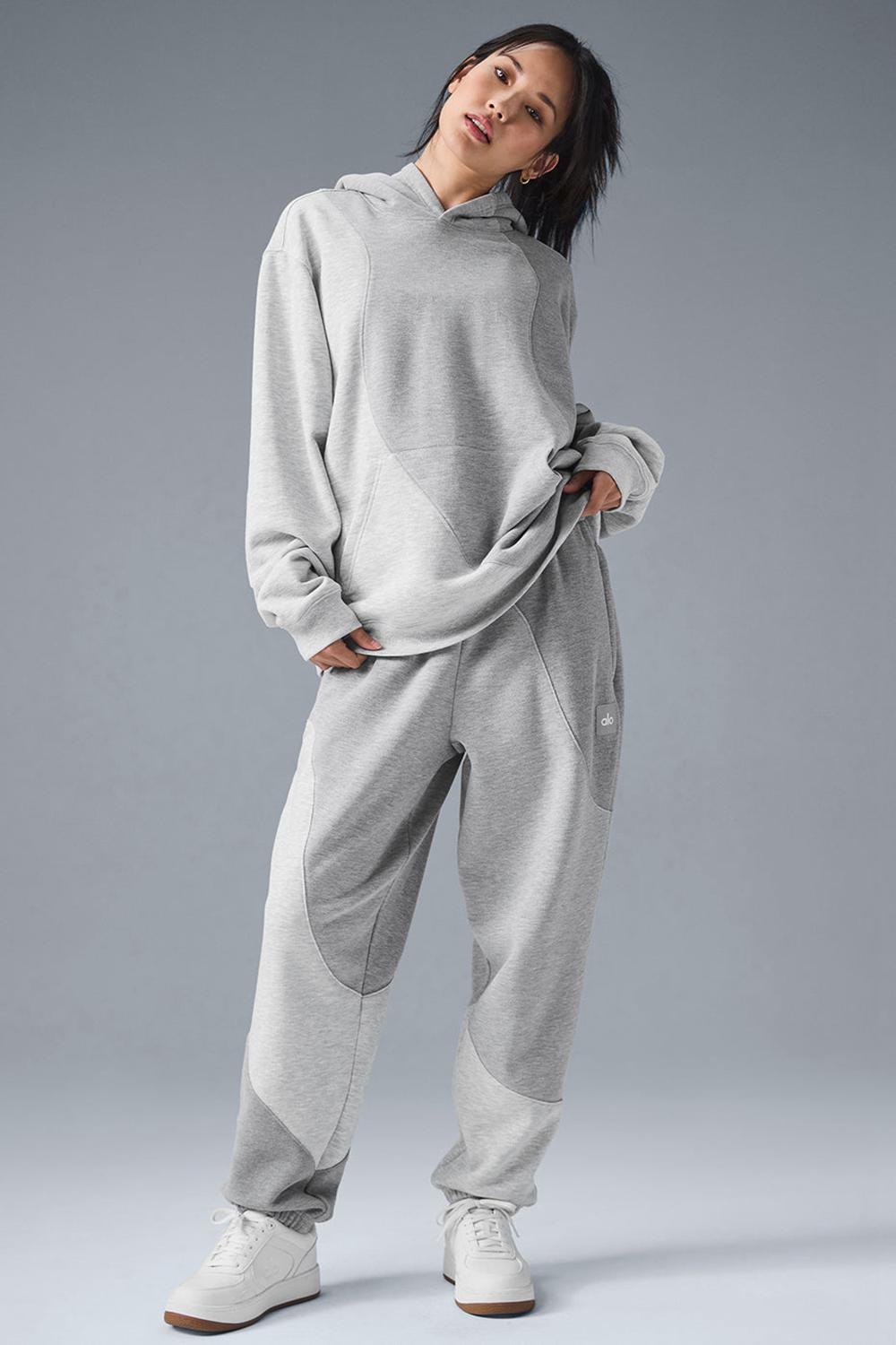Athletic Heather Grey Tonal Women Alo Yoga Make Waves Hoodie | Australia  76532-KSMT