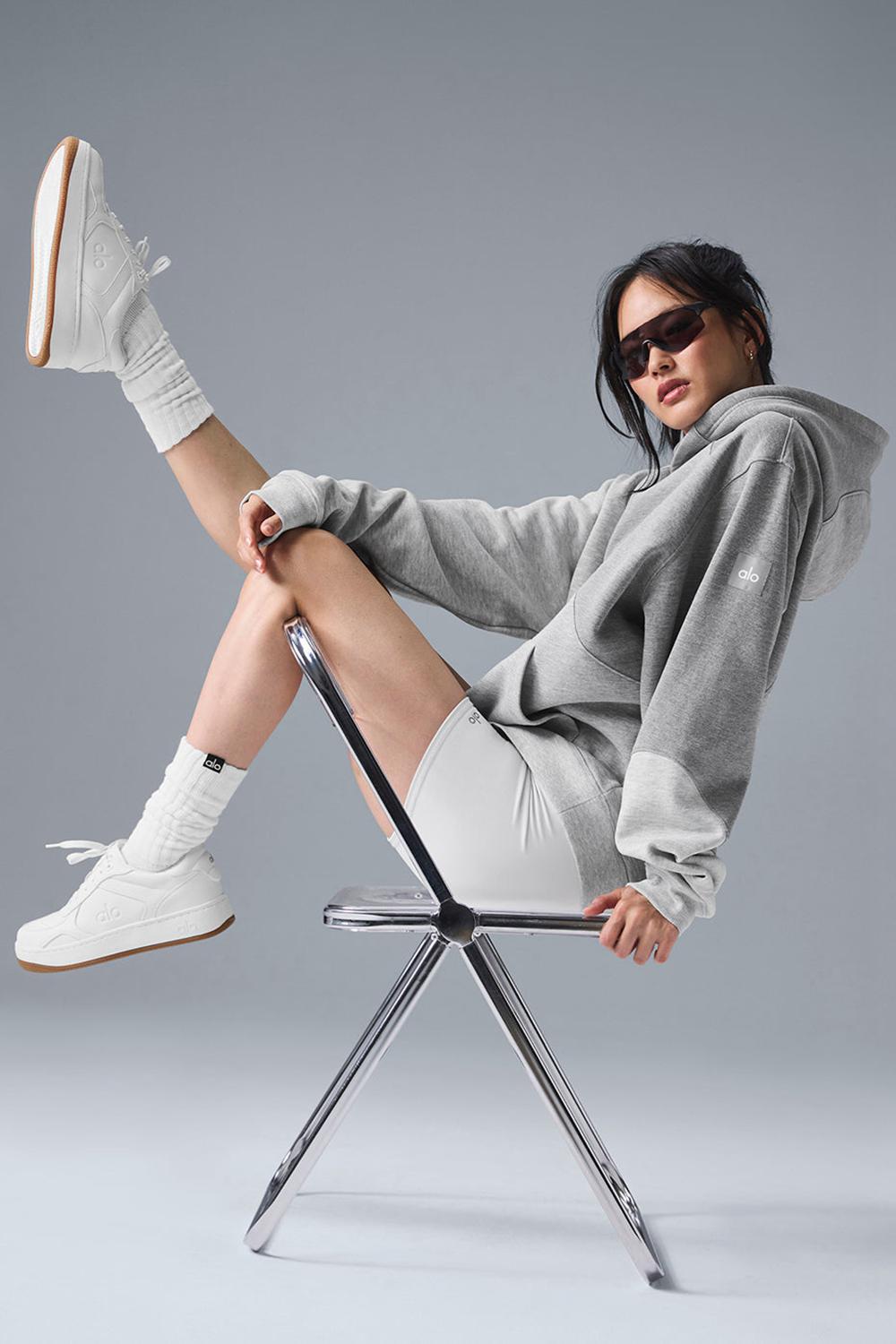 Athletic Heather Grey Tonal Women Alo Yoga Make Waves Hoodie | Australia  76532-KSMT