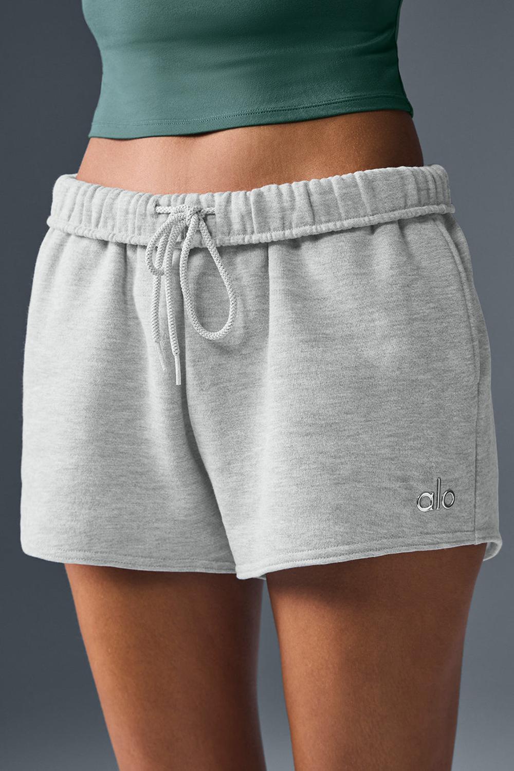 Athletic Heather Grey Women Alo Yoga Accolade Short | Australia  23768-BIFC