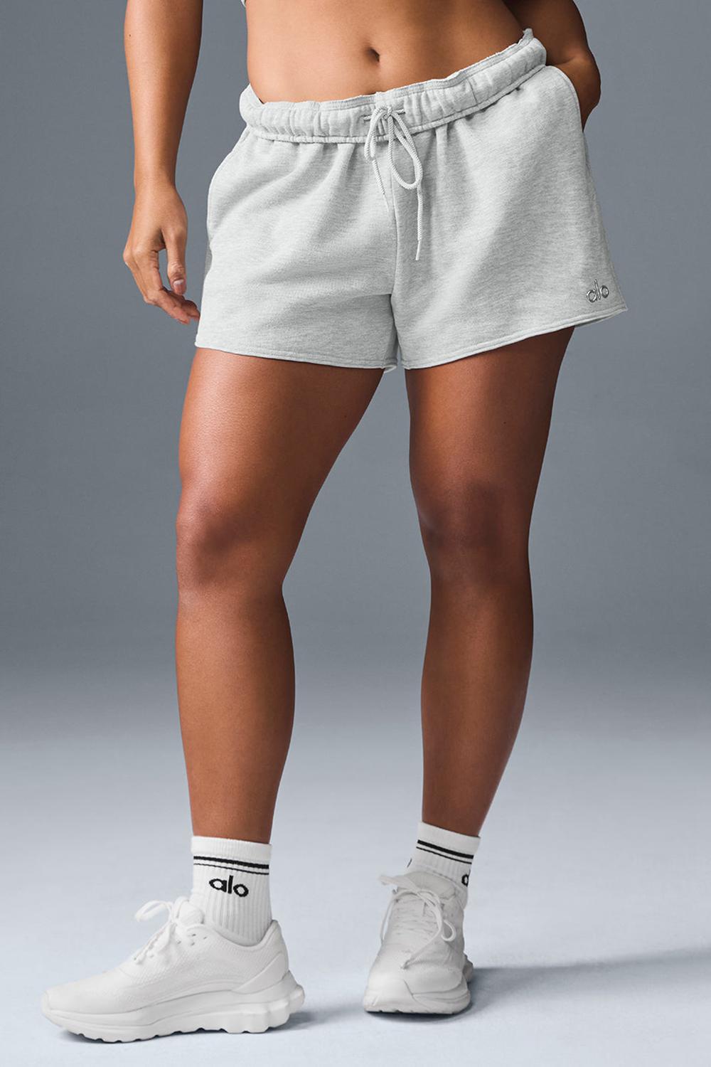 Athletic Heather Grey Women Alo Yoga Accolade Short | Australia  23768-BIFC