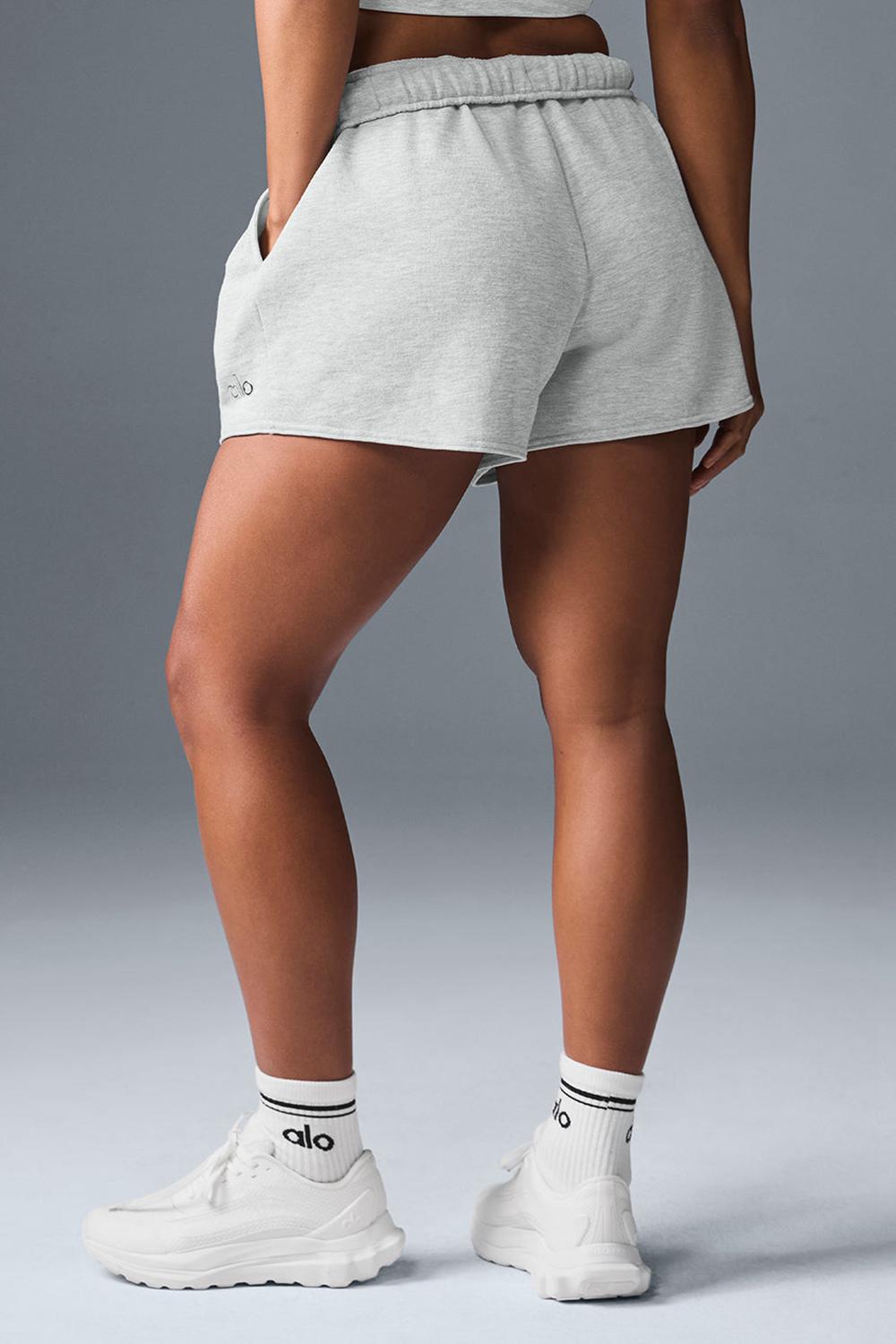 Athletic Heather Grey Women Alo Yoga Accolade Short | Australia  23768-BIFC