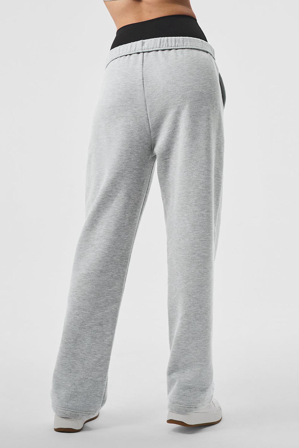 Athletic Heather Grey Women Alo Yoga Accolade Straight Leg Sweatpant | Australia  27184-BRVP