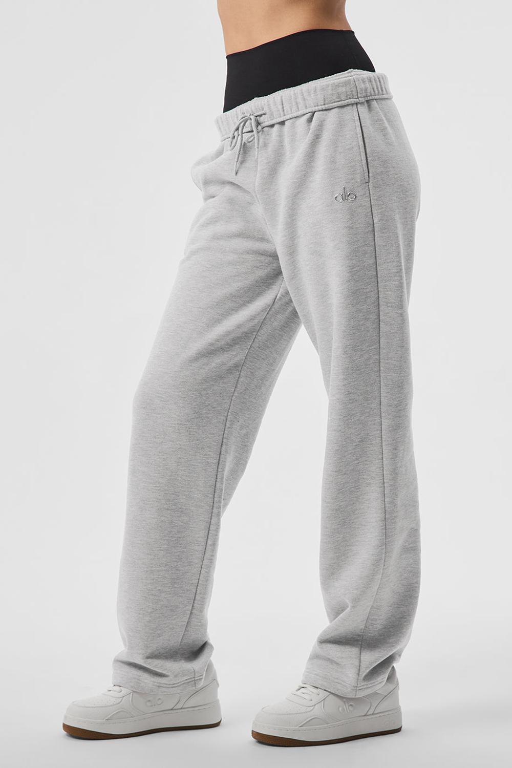 Athletic Heather Grey Women Alo Yoga Accolade Straight Leg Sweatpant | Australia  27184-BRVP