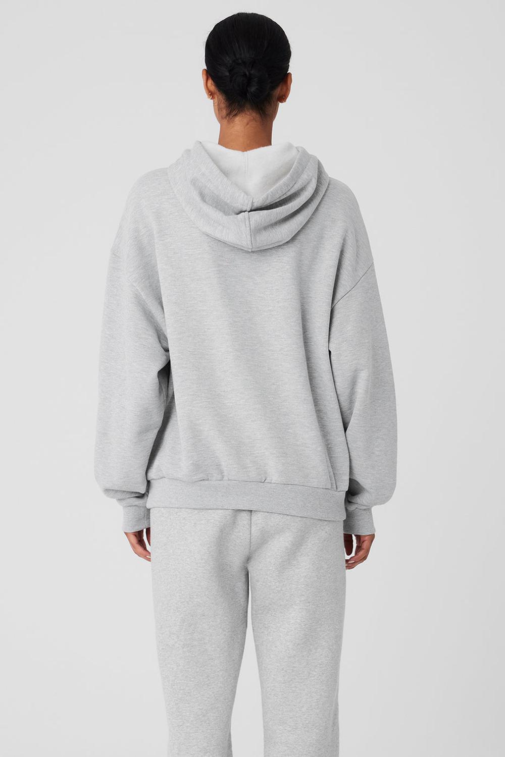 Athletic Heather Grey Women Alo Yoga Accolade Hoodie | Australia  94157-EXAC