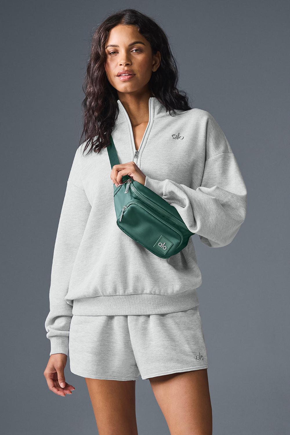 Athletic Heather Grey Women Alo Yoga Accolade 1/4 Zip Pullover | Australia  76132-HNWR