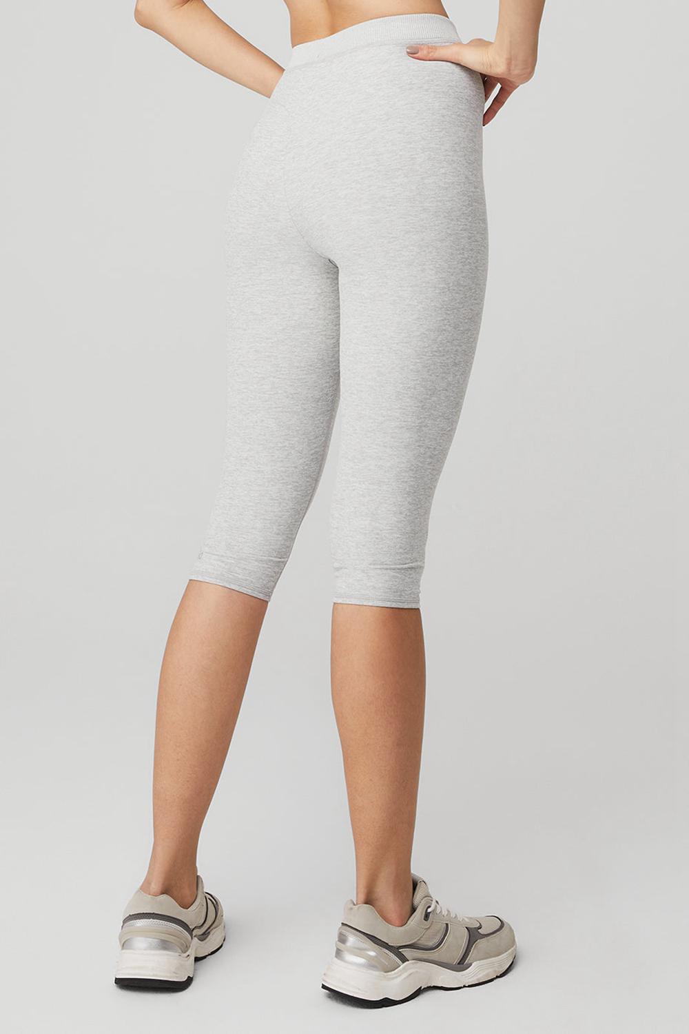 Athletic Heather Grey Women Alo Yoga Alosoft High-Waist Iconic 90'sri Legging | Australia  43827-XBSY