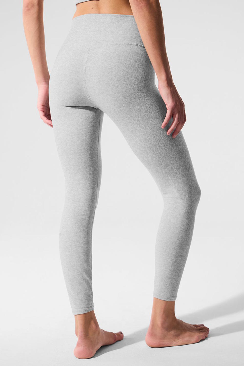 Athletic Heather Grey Women Alo Yoga Alosoft High-Waist 7/8 Highlight Legging | Australia  26809-SDVY
