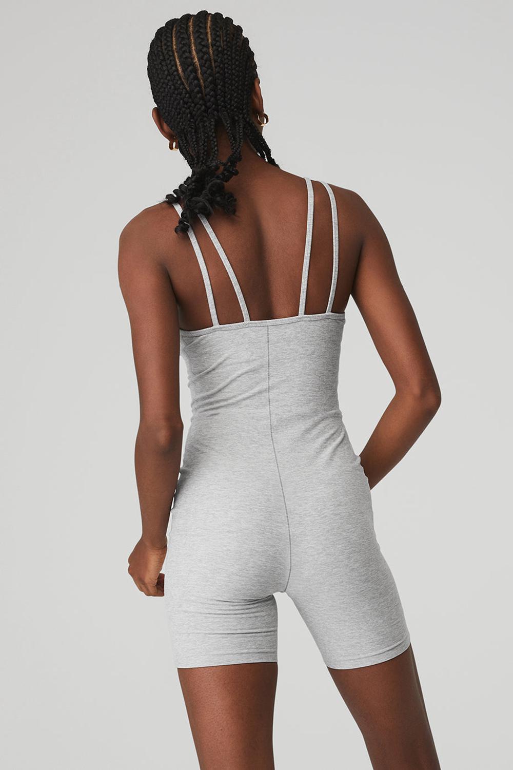 Athletic Heather Grey Women Alo Yoga Alosoft Suns Out Onesie | Australia  49812-TZUD