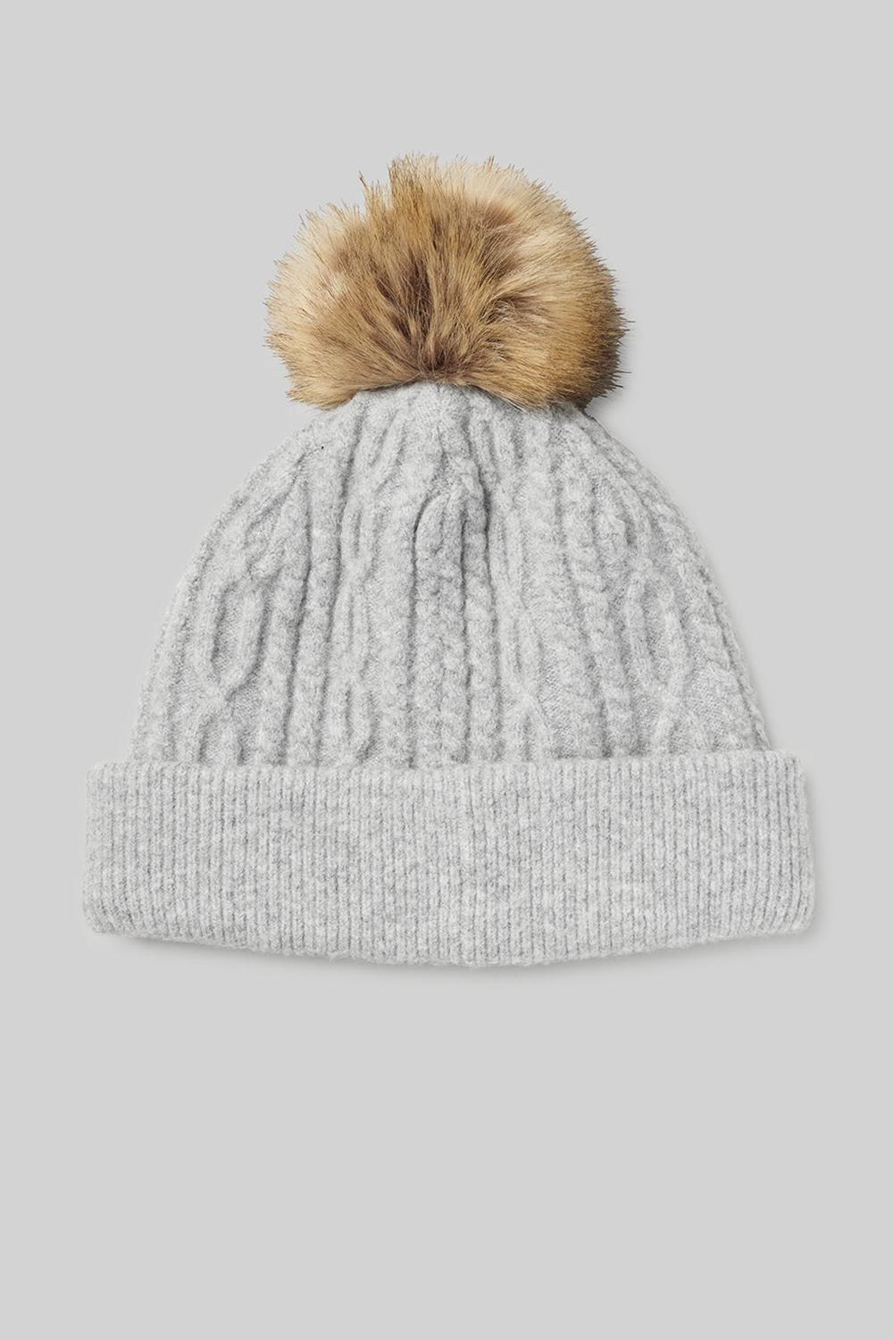 Athletic Heather Grey Women Alo Yoga Cable Knit Beanie | Australia  67012-VFDM