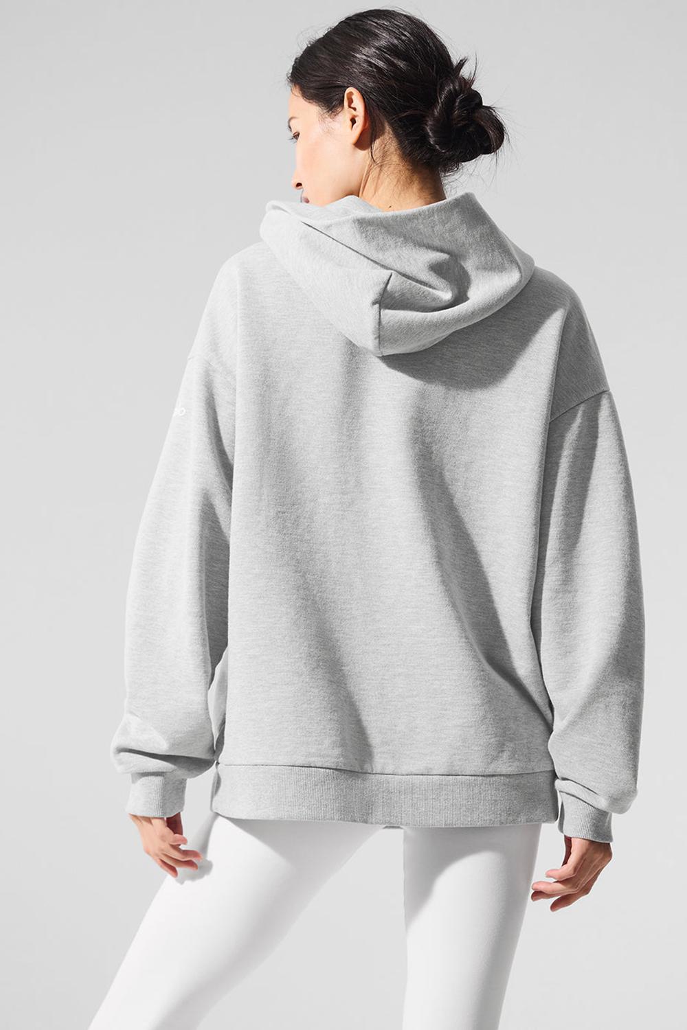 Athletic Heather Grey Women Alo Yoga Chill Hoodie | Australia  90318-CGYX