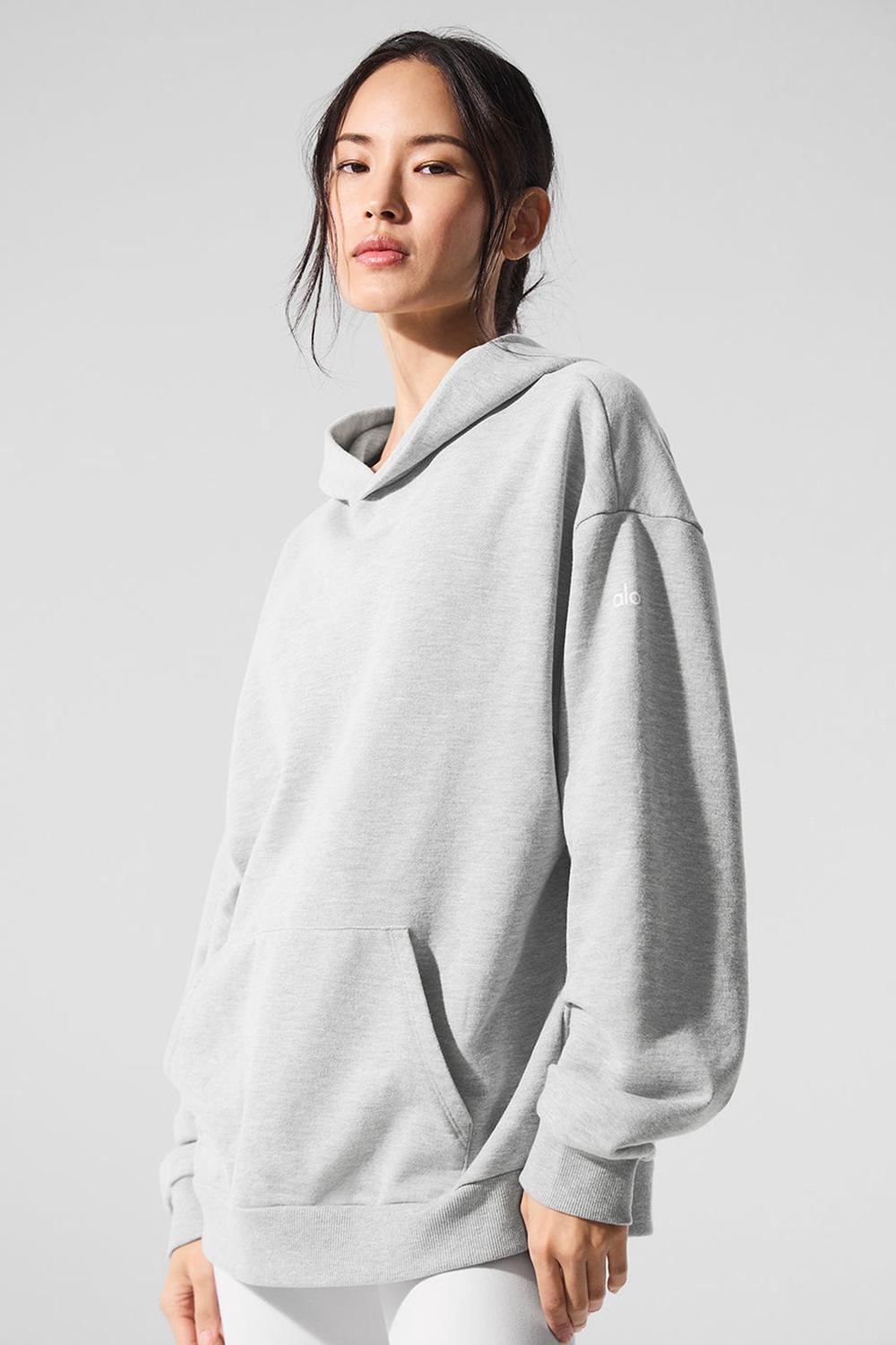 Athletic Heather Grey Women Alo Yoga Chill Hoodie | Australia  90318-CGYX