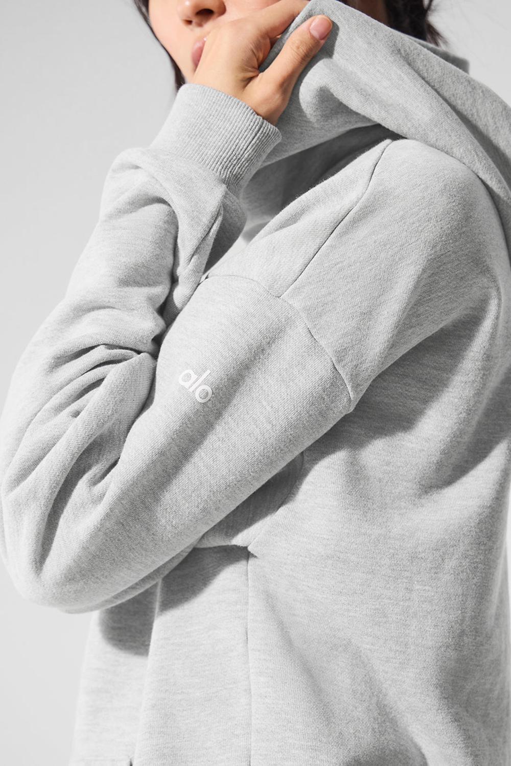 Athletic Heather Grey Women Alo Yoga Chill Hoodie | Australia  90318-CGYX