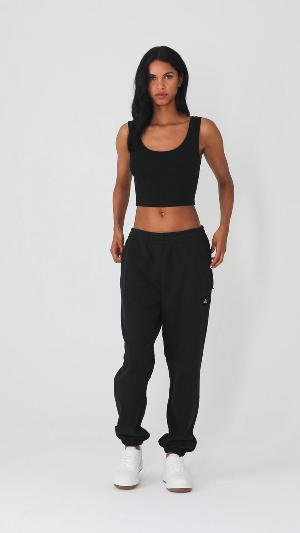 Athletic Heather Grey Women Alo Yoga Cuffed Renown Heavy Weight Sweatpant | Australia  16953-JWUX