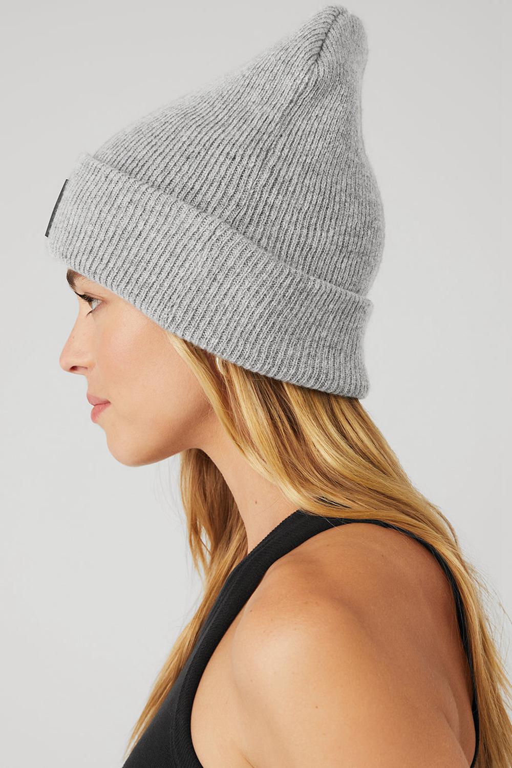 Athletic Heather Grey Women Alo Yoga Everyday Beanie | Australia  42895-GIUC