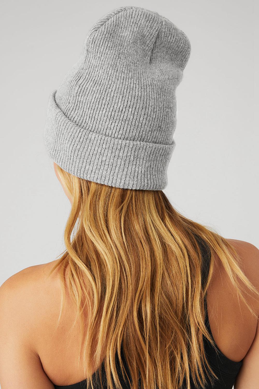 Athletic Heather Grey Women Alo Yoga Everyday Beanie | Australia  42895-GIUC