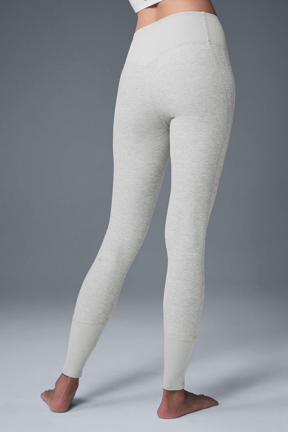 Athletic Heather Grey Women Alo Yoga High-Waist Alosoft Lounge Legging | Australia  68017-IAME