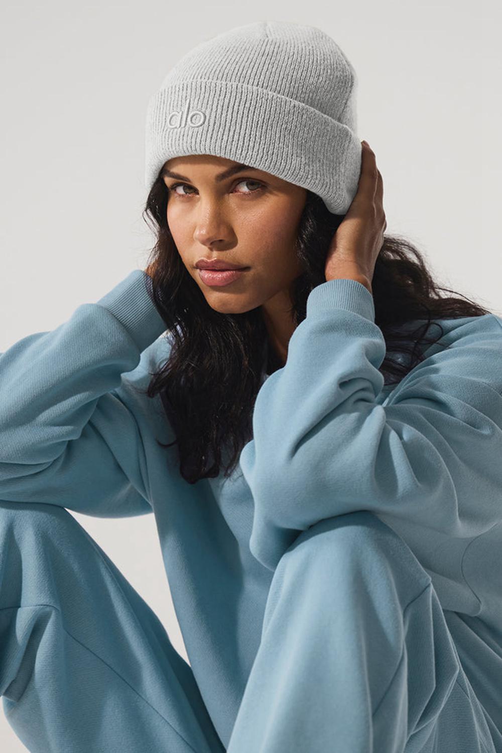 Athletic Heather Grey Women Alo Yoga Notable Beanie | Australia  75986-TEZU