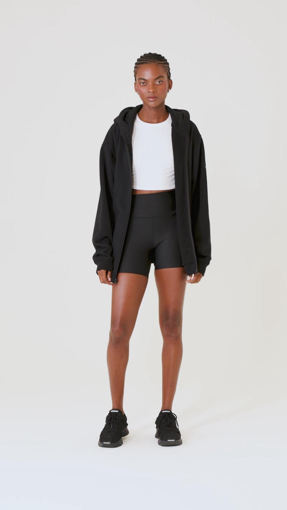 Athletic Heather Grey Women Alo Yoga Renown Heavy Weight Full Zip Hoodie | Australia  92154-OKDY