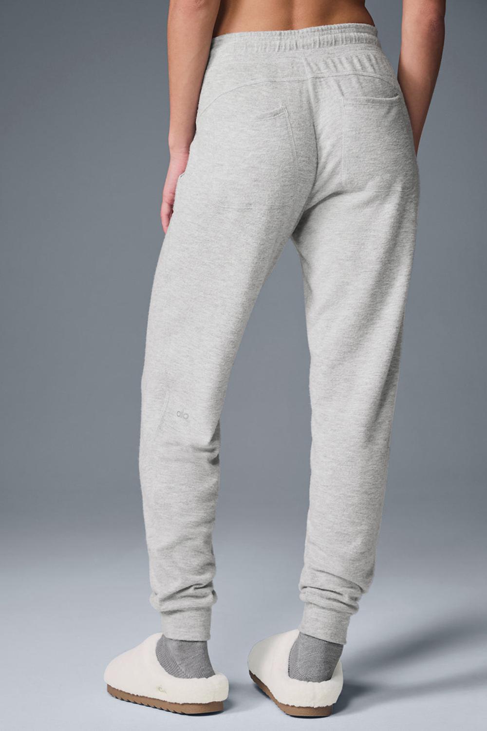 Athletic Heather Grey Women Alo Yoga Soho Sweatpant | Australia  76342-VZTO