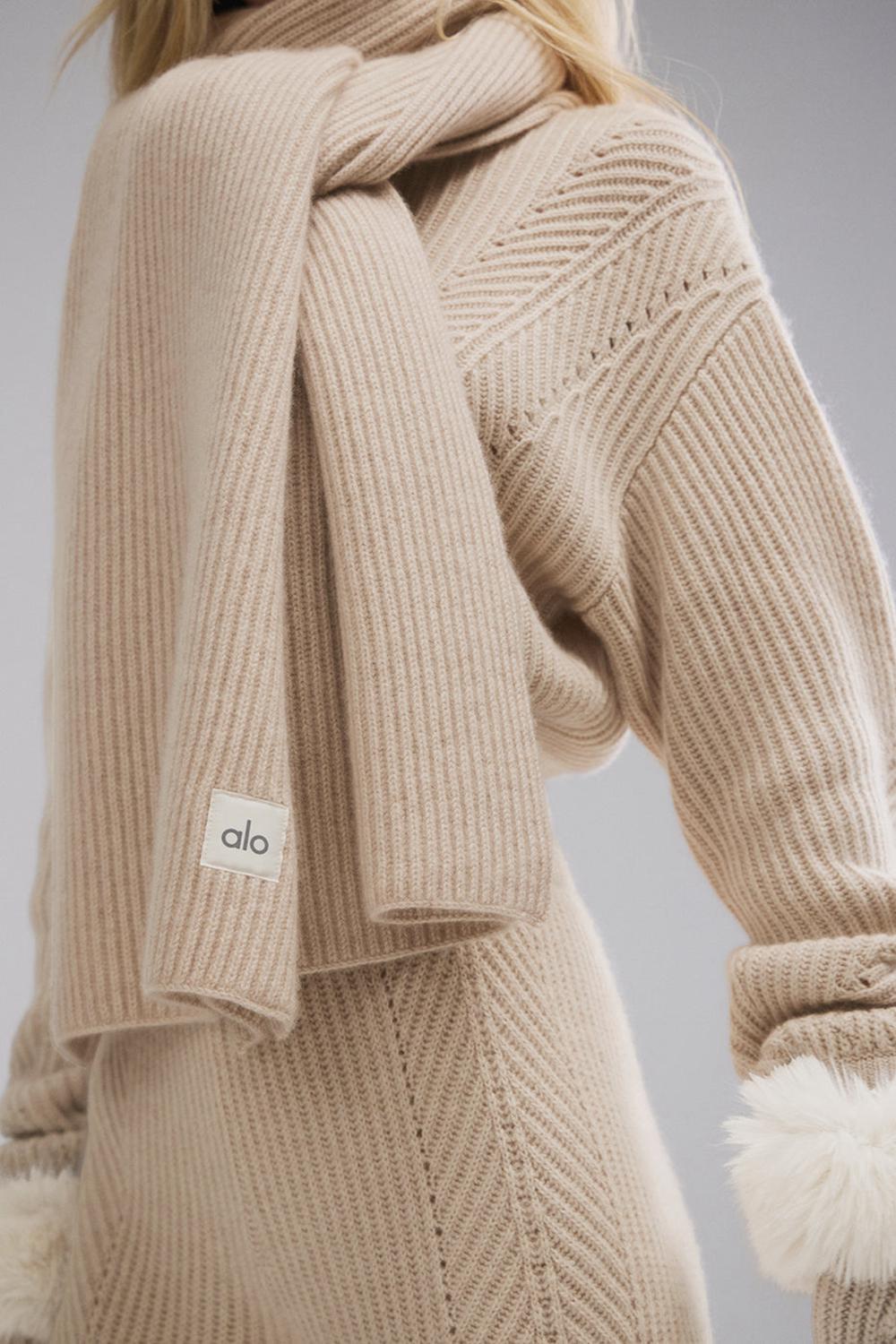 Birch Heather Men Alo Yoga Courchevel Cashmere Scarf | Australia  64570-IWJN