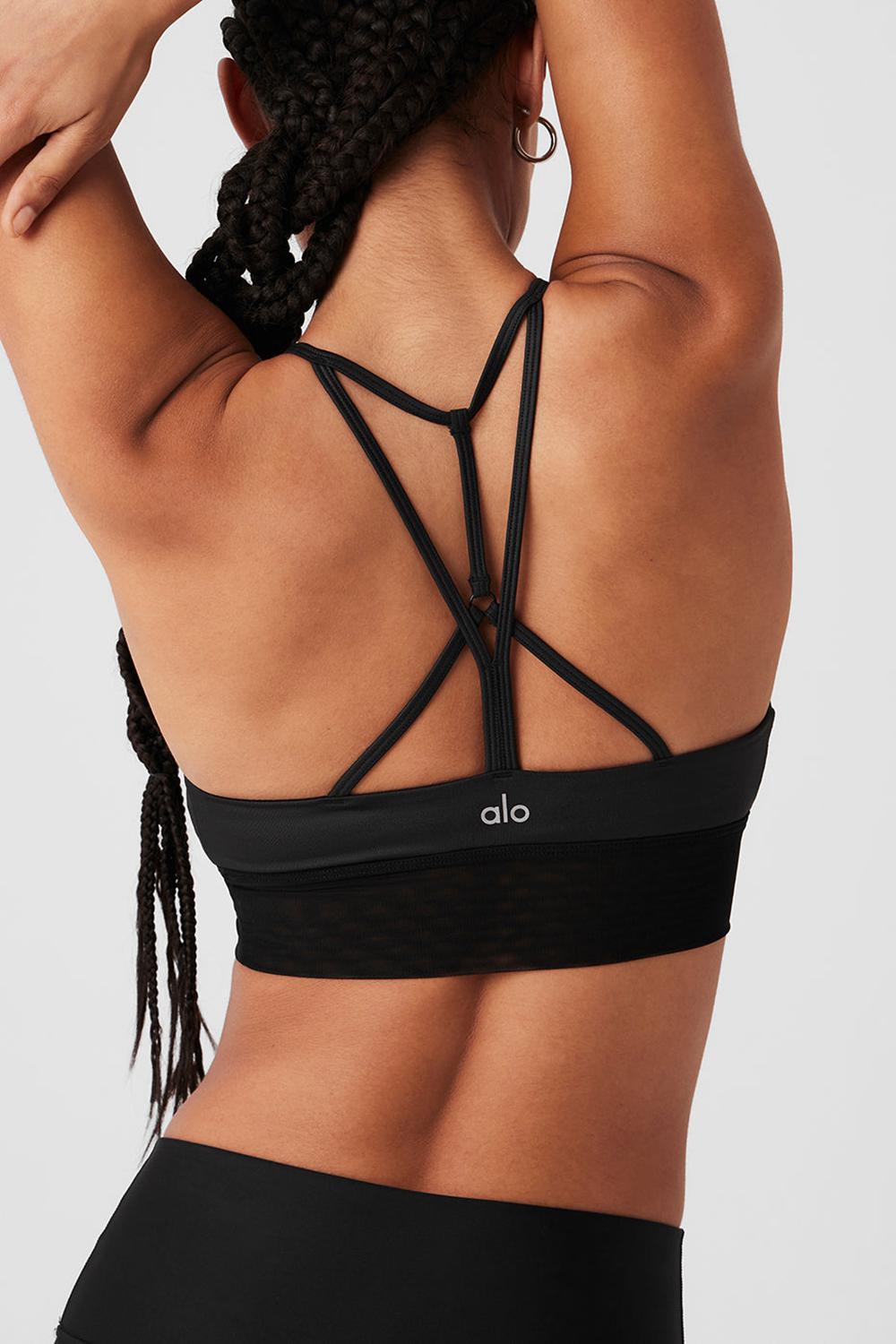 Black Glossy / Black Women Alo Yoga Lavish Bra | Australia  25473-QNWE
