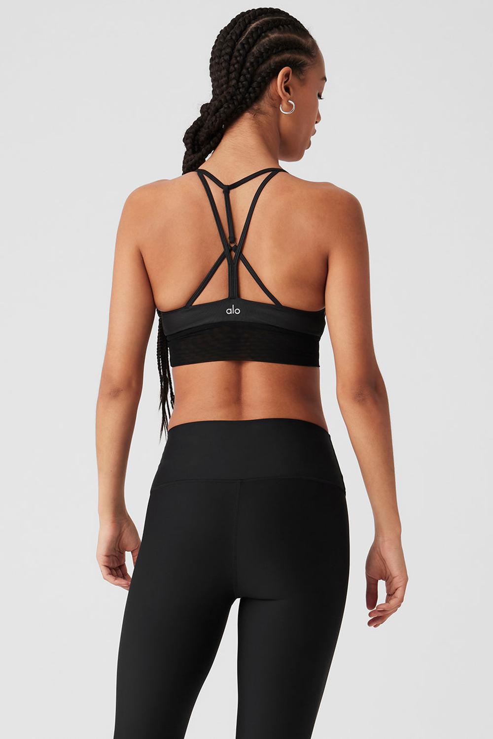 Black Glossy / Black Women Alo Yoga Lavish Bra | Australia  25473-QNWE