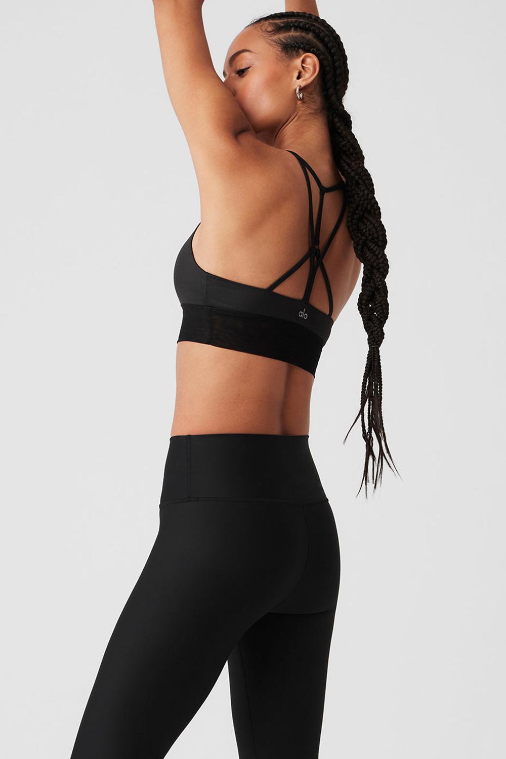 Black Glossy / Black Women Alo Yoga Lavish Bra | Australia  25473-QNWE