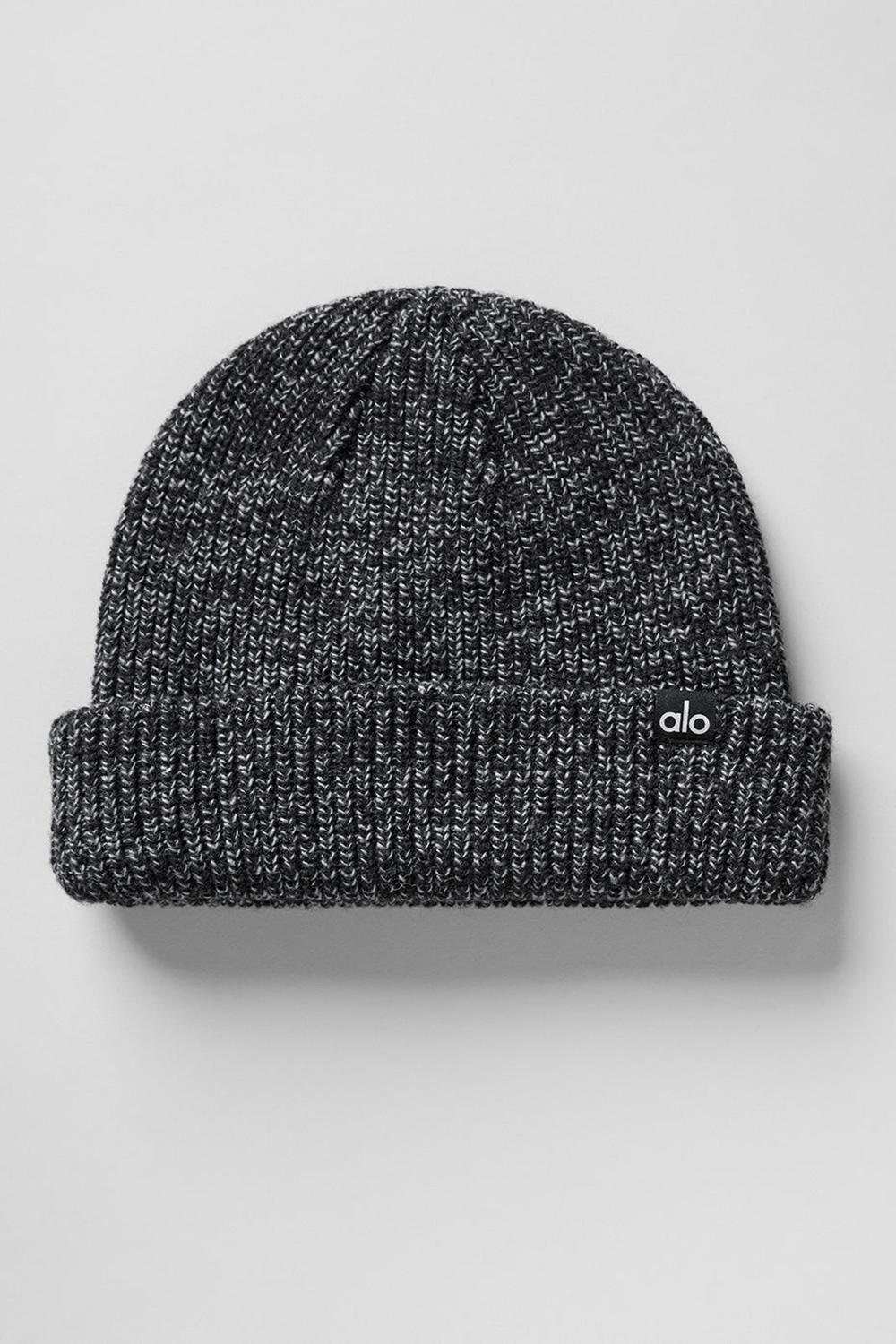 Black Marl Women Alo Yoga Marl Beanie | Australia  51602-JKIB